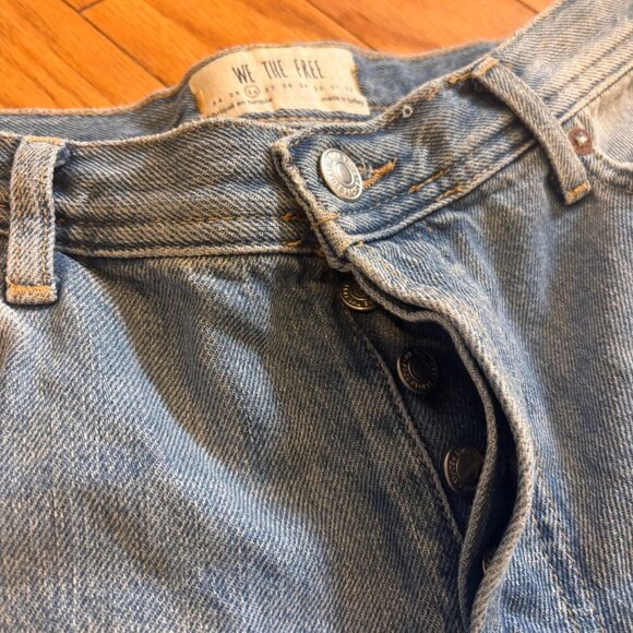 We the Free People Womens Size 26 Distressed Jeans Blue 100% Cotton - Picture 2 of 5